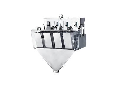 Pesadora Lineal de Cuatro Cabezales JW-AX4, de Acero Inoxidable, 50-2000g, 3L