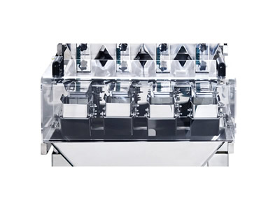 Pesadora Lineal de Cuatro Cabezales JW-AXS4, de Acero Inoxidable, 5-300g, 0.5L