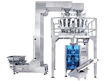 Línea de Formado, Llenado y Sellado Vertical JW-MIX1, con Pesadora de 10 Cabezales